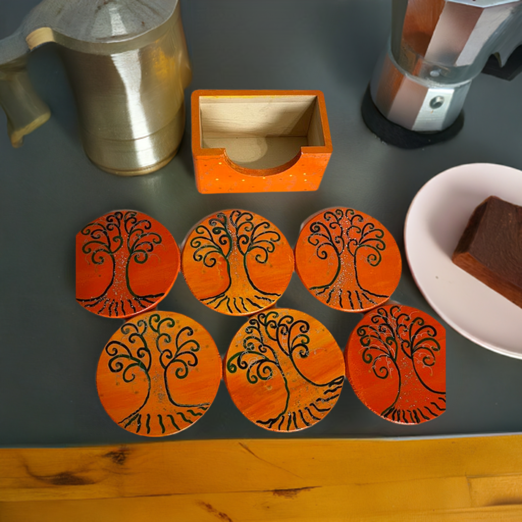 Make Your Home Pop with these Orange Hand Crafted Coasters