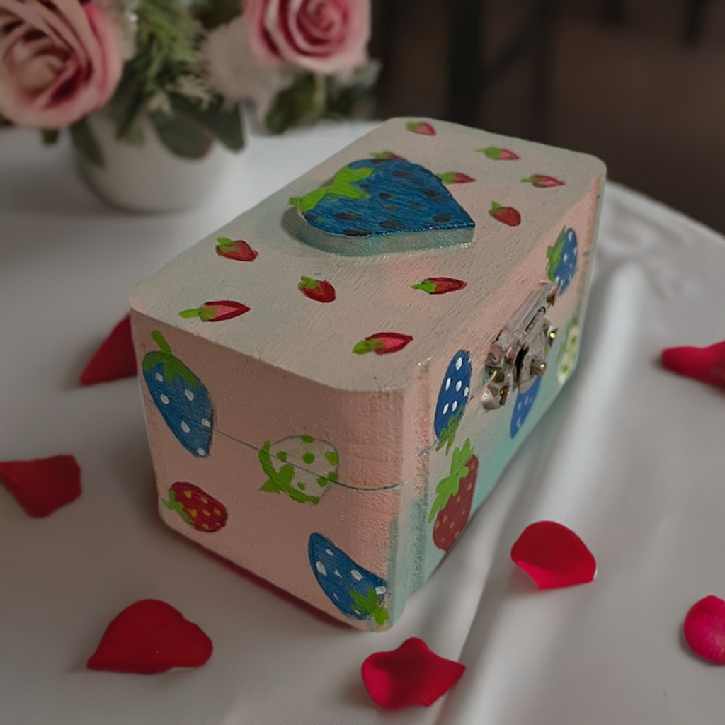 The Hand Painted Strawberry Love Box For A Special Someone