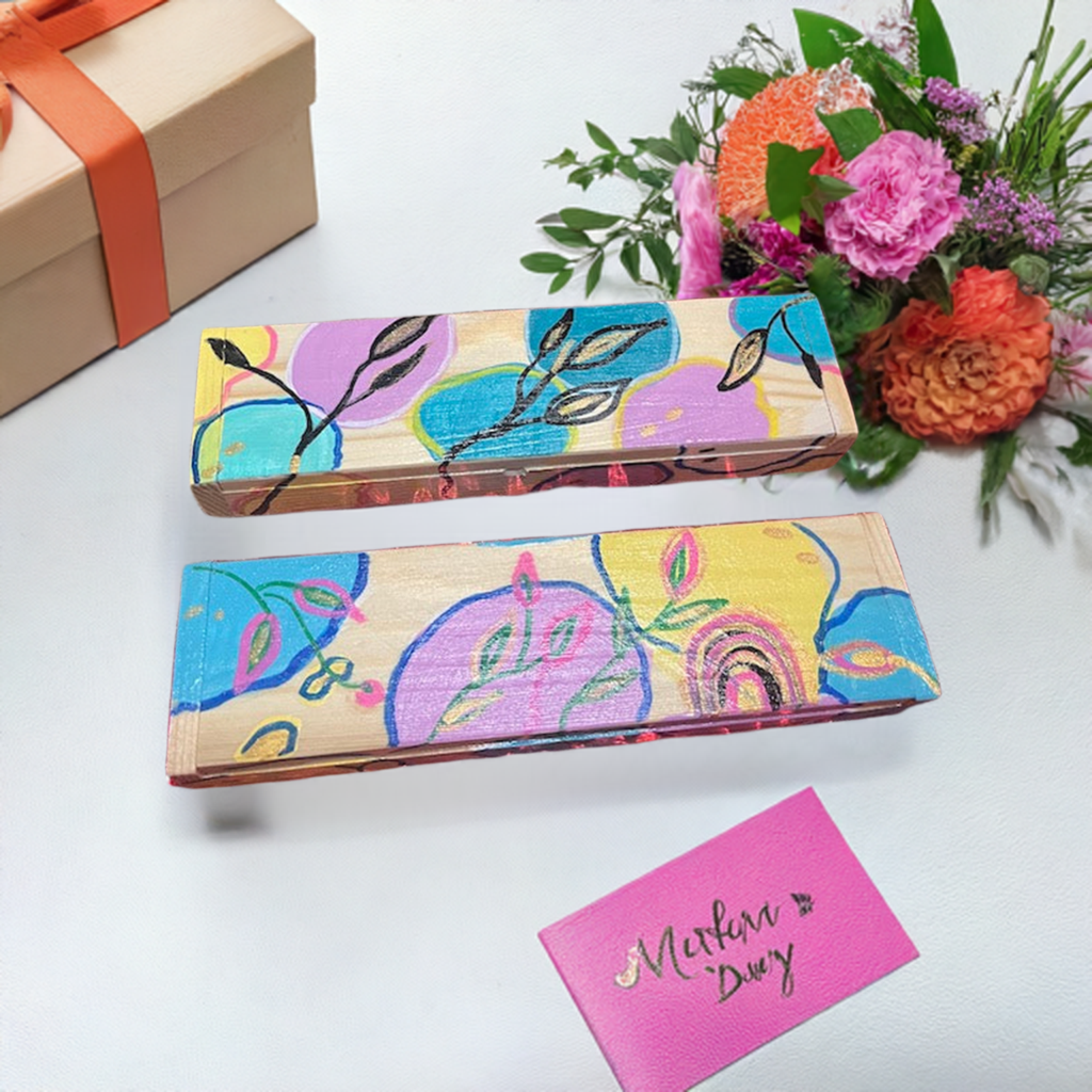A rectangle sleek painted wood box
