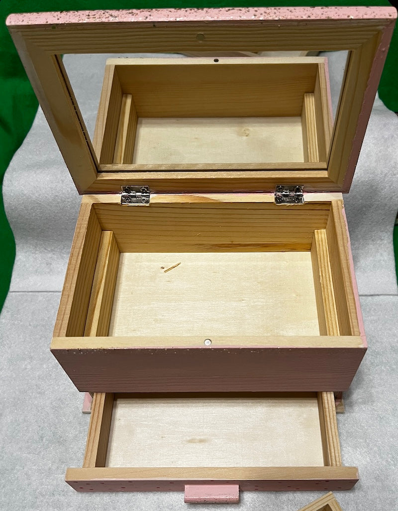 Hibiscus painted jewelry box