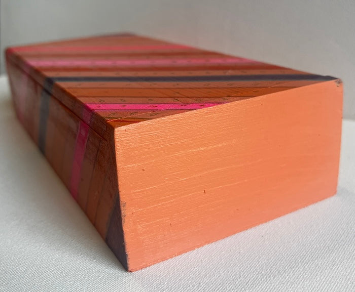 A colorful gift box stripes and dots