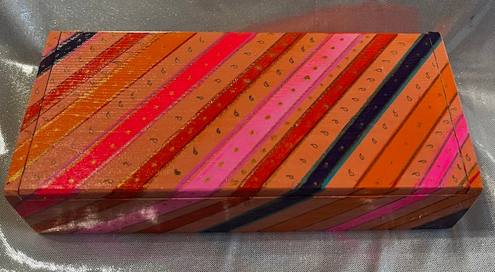 hand painted wooden box