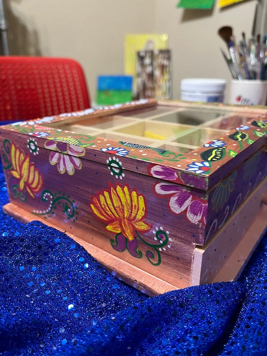 hand painted rose gold jewelry box