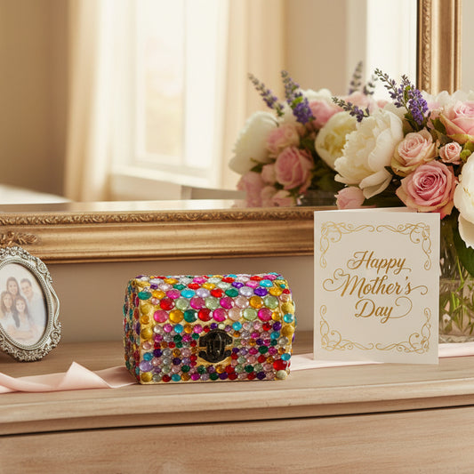 A hand crafted jeweled treasure box