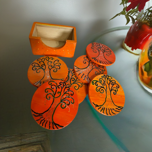 Make Your Home Pop with these Orange Hand Crafted Coasters