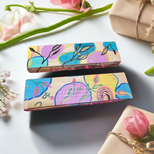 A rectangle sleek painted wood box