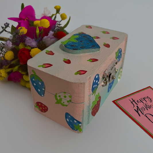 The Hand Painted Strawberry Love Box For A Special Someone