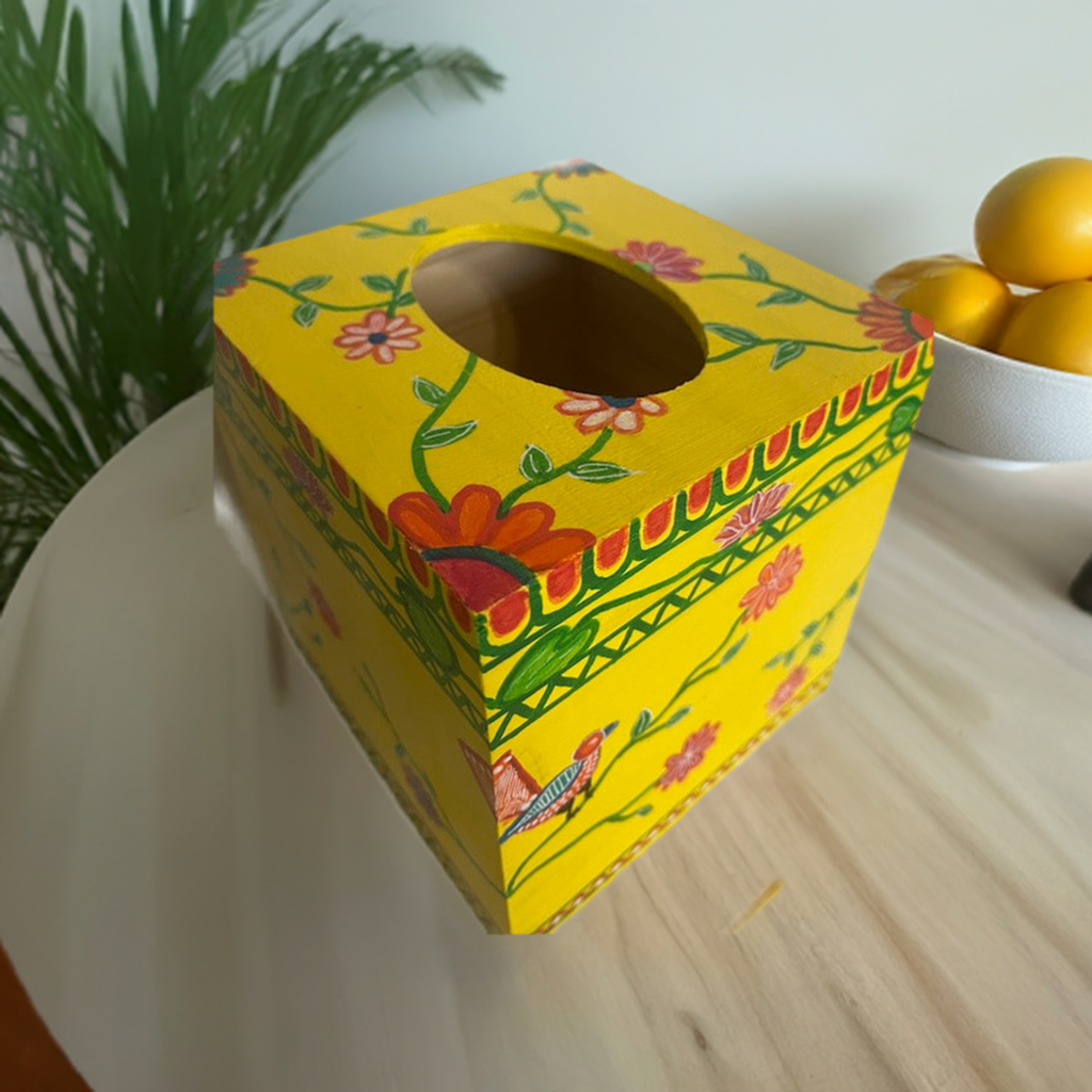 A hand painted Tissue Box Cover !
