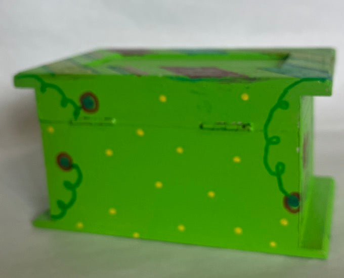 Back side green wood box