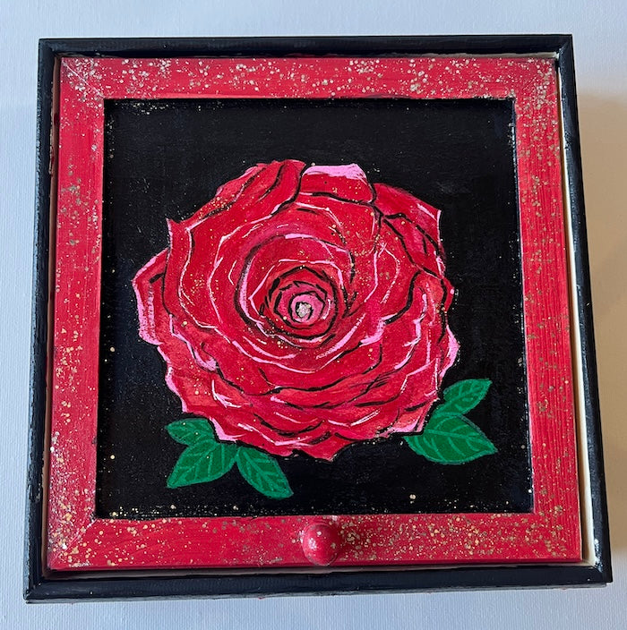 a hand painted jewelry box